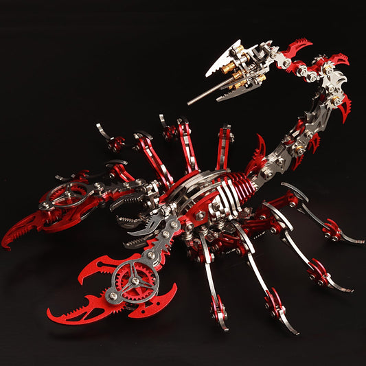 YUEZUDPO Scorpion pieces in progress during assembly on desk