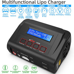 YUFAY XT60 DC cable included ensures ready-to-use charging for common RC packs.