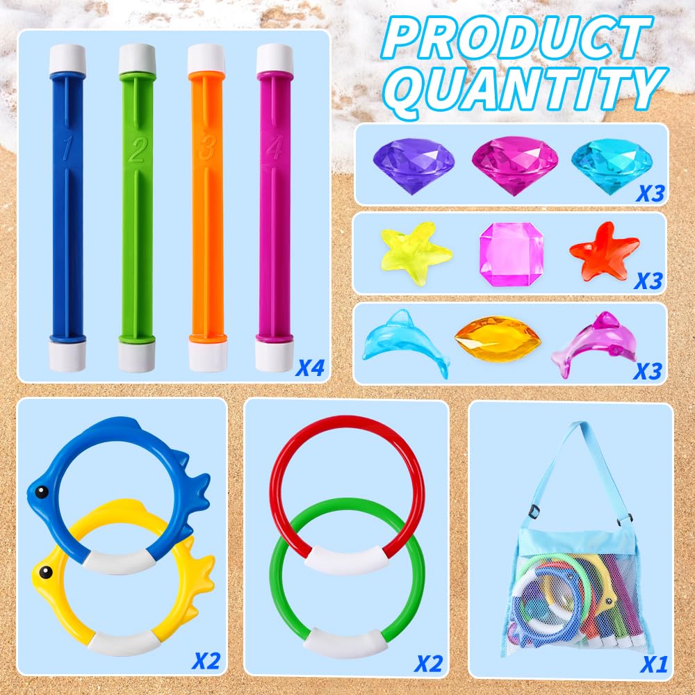 YUJUN diving sticks (4pcs) boost underwater retrieval fun