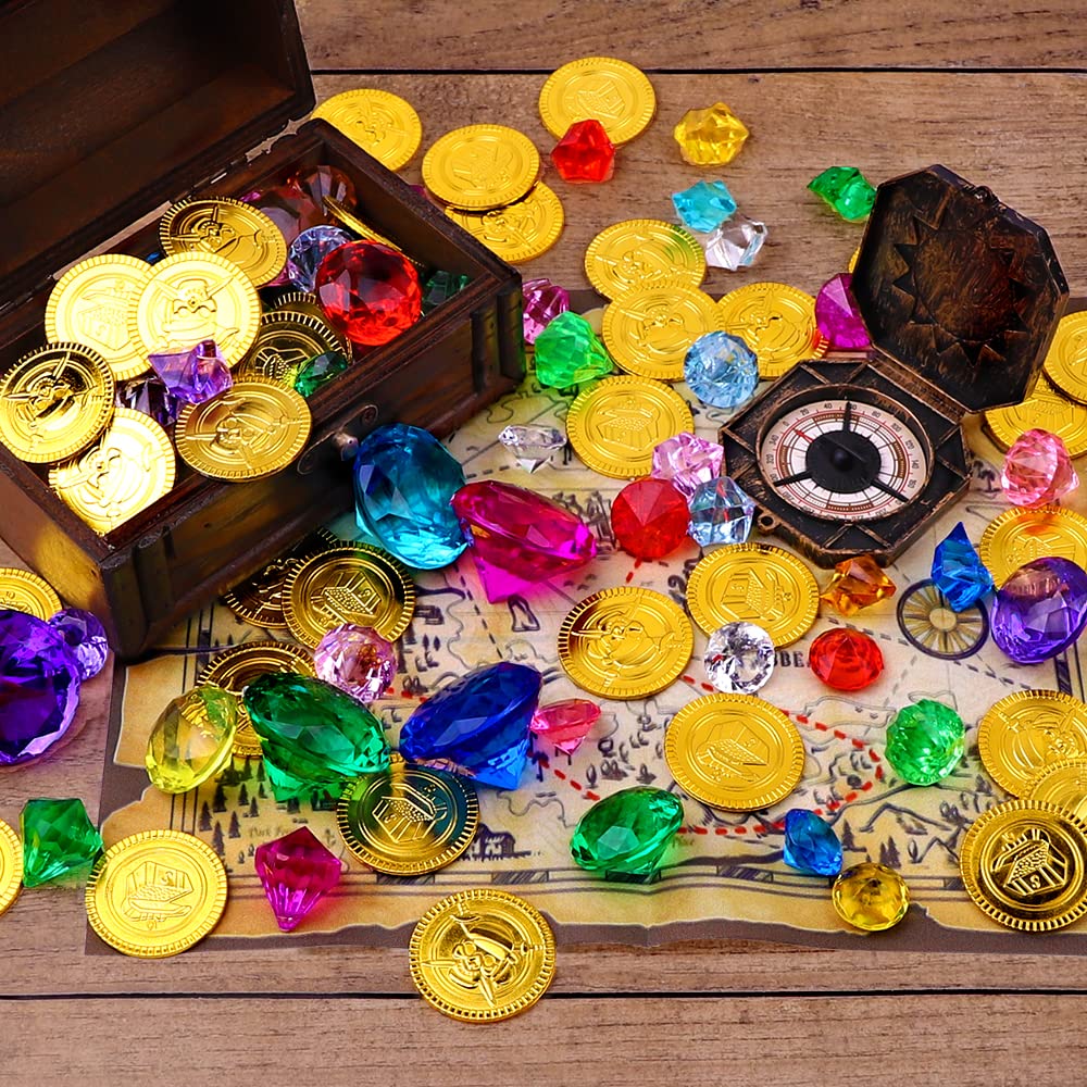 YUJUN map and compass guide kids through pirate treasure adventures.