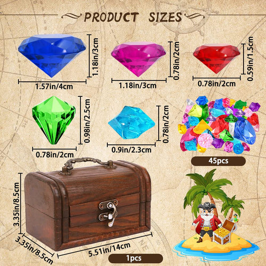 YUJUN pirate treasure chest accessory adds imaginative pool party play.