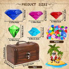 YUJUN pirate treasure chest accessory adds imaginative pool party play.