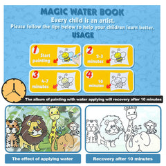 YUKEZOOG alphabet pages help kids trace letters using water