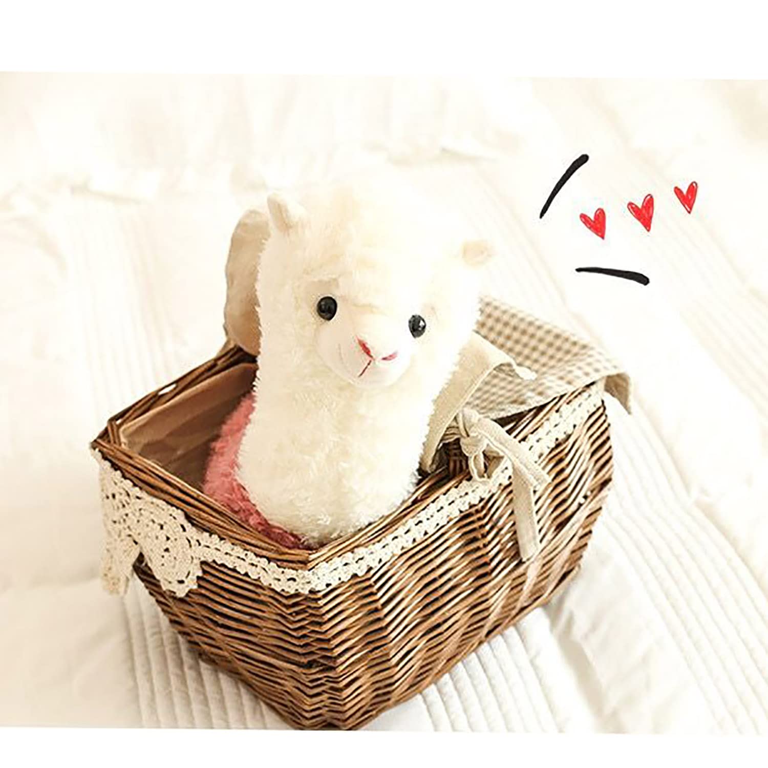 YUKOUQIAN huggable llama toy helps children relax during naps.