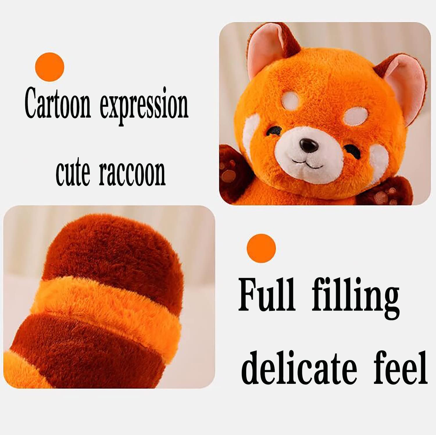 YUKOUQIAN red panda plush positioned for playtime with kids