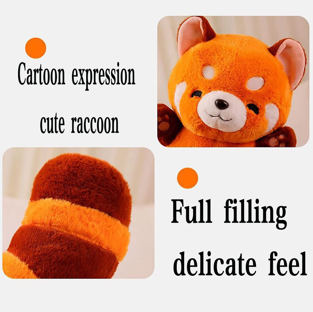 YUKOUQIAN red panda plush positioned for playtime with kids