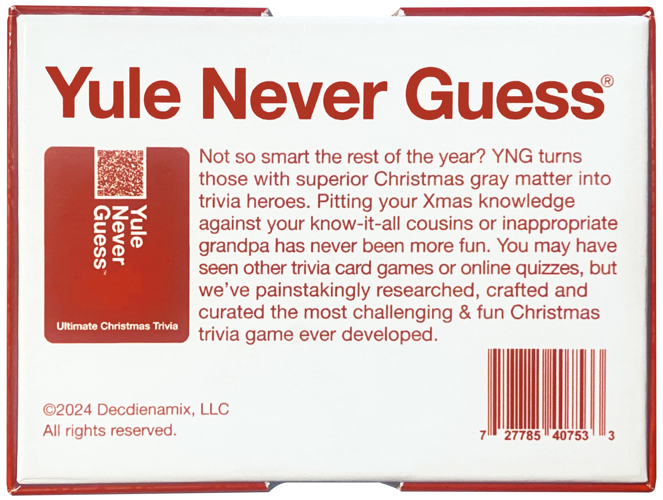 Yule Never Guess category music card celebrates festive tunes and memories.