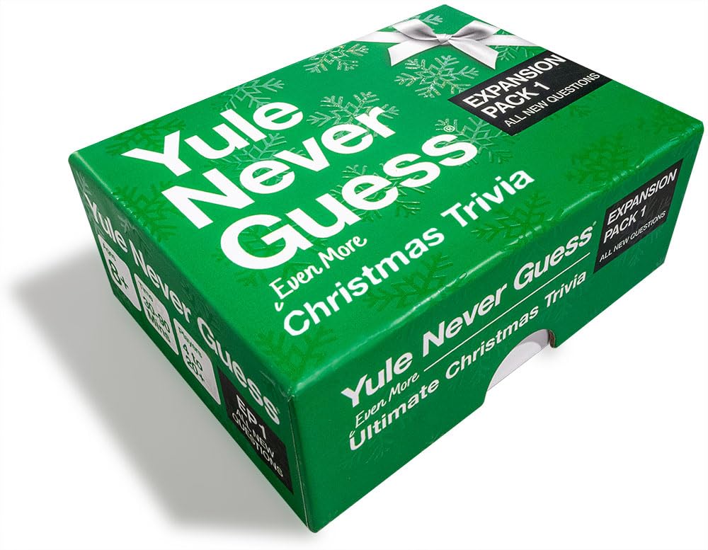 Yule Never Guess gift-pack presentation emphasizes stocking stuffer appeal.