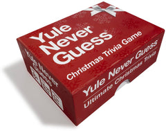 Yule Never Guess travel packaging image highlights portability for trips.