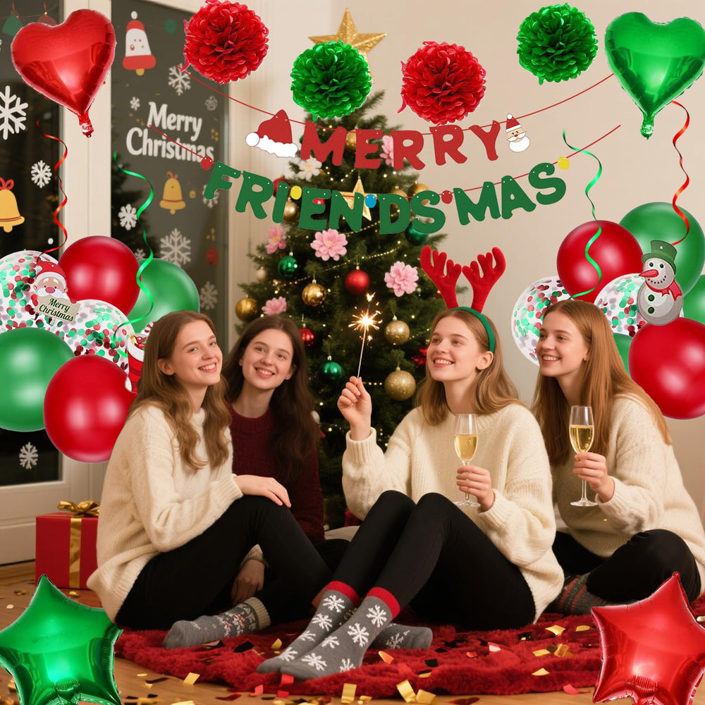 Yumiche Merry Friendsmas banner ties the theme together