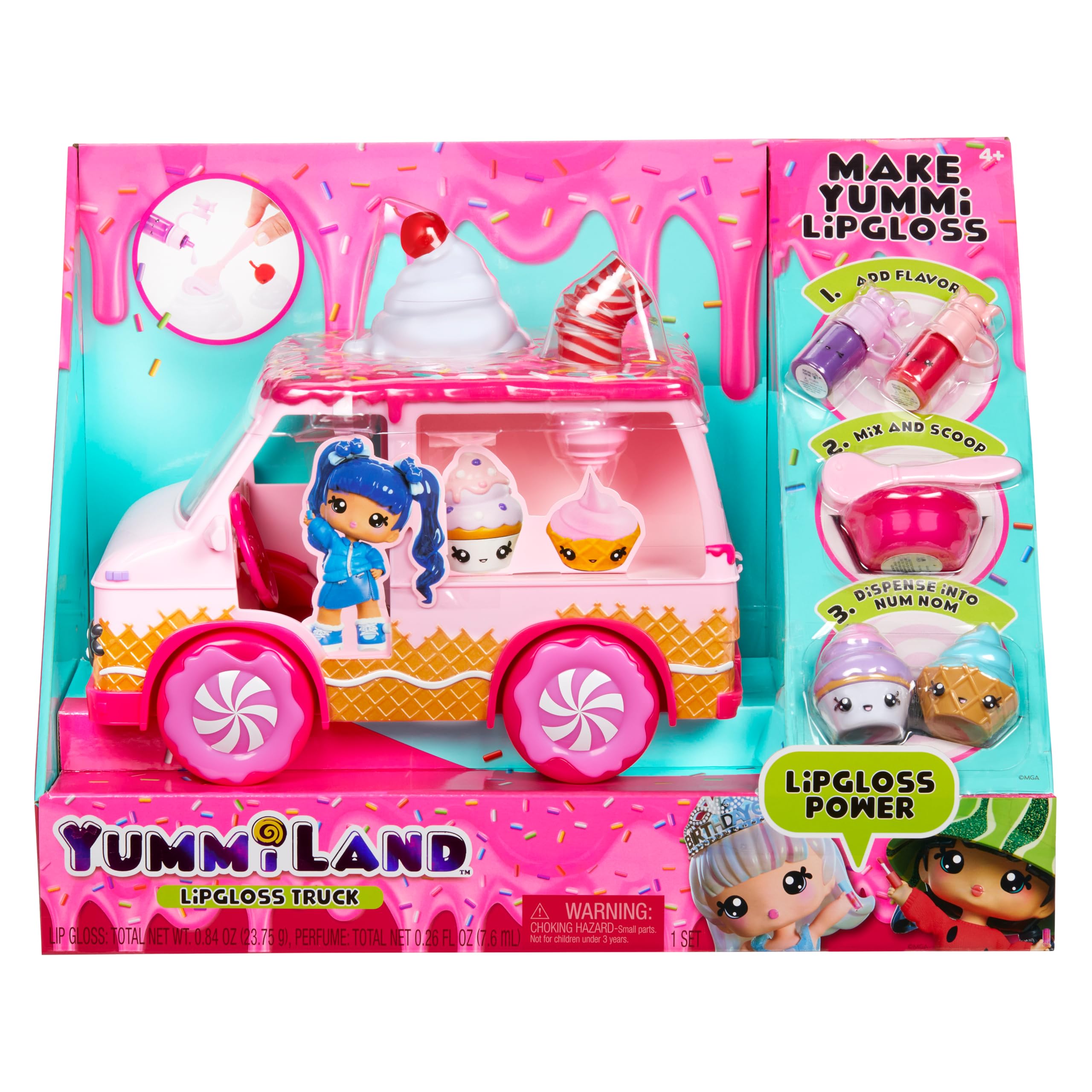Yummiland Lipgloss Truck open dispenser area for quick gloss creation.