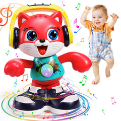 Yunaking Dancing Cat Toy with music and lights boosts active play and learning