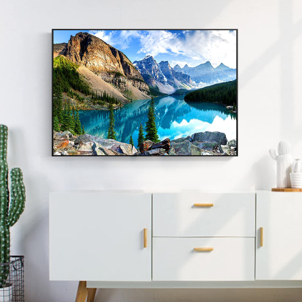 Yundu Moraine Lake puzzle box with pieces arranged for a cozy session.