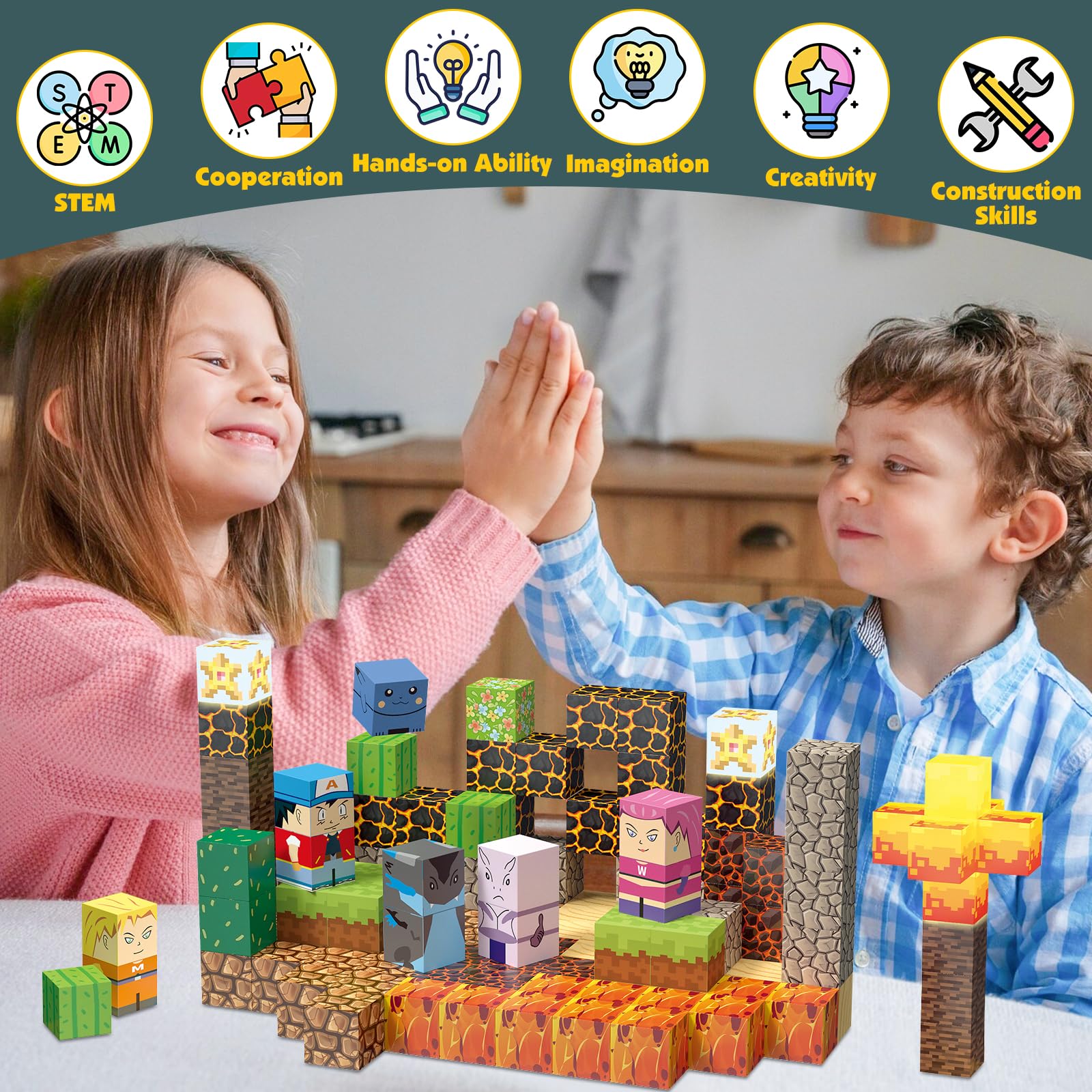YUNGOWN blocks suit classroom or preschool use for hands-on learning