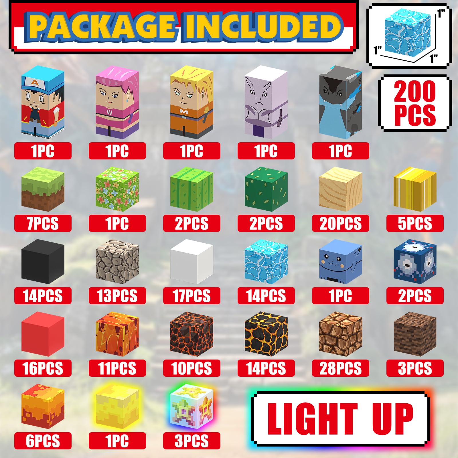 YUNGOWN light-up blocks illuminate scenes, inspiring creative storytelling and interactive play