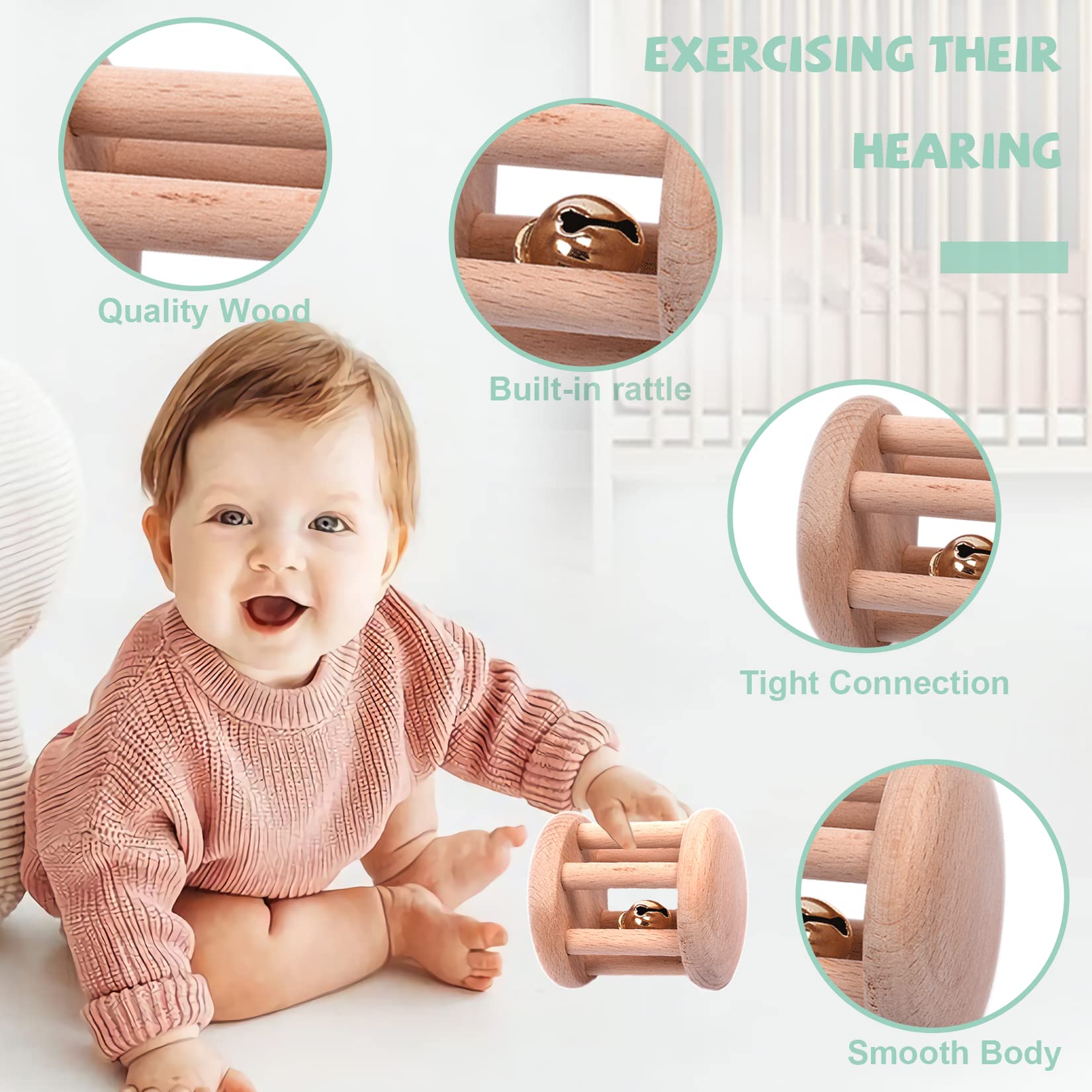 YunHe XinQiao interlocking disc stimulates gripping and cognitive exploration.