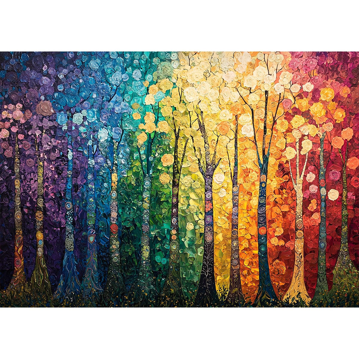 Yunlus fantasy forest puzzle box for adults with vibrant imagery