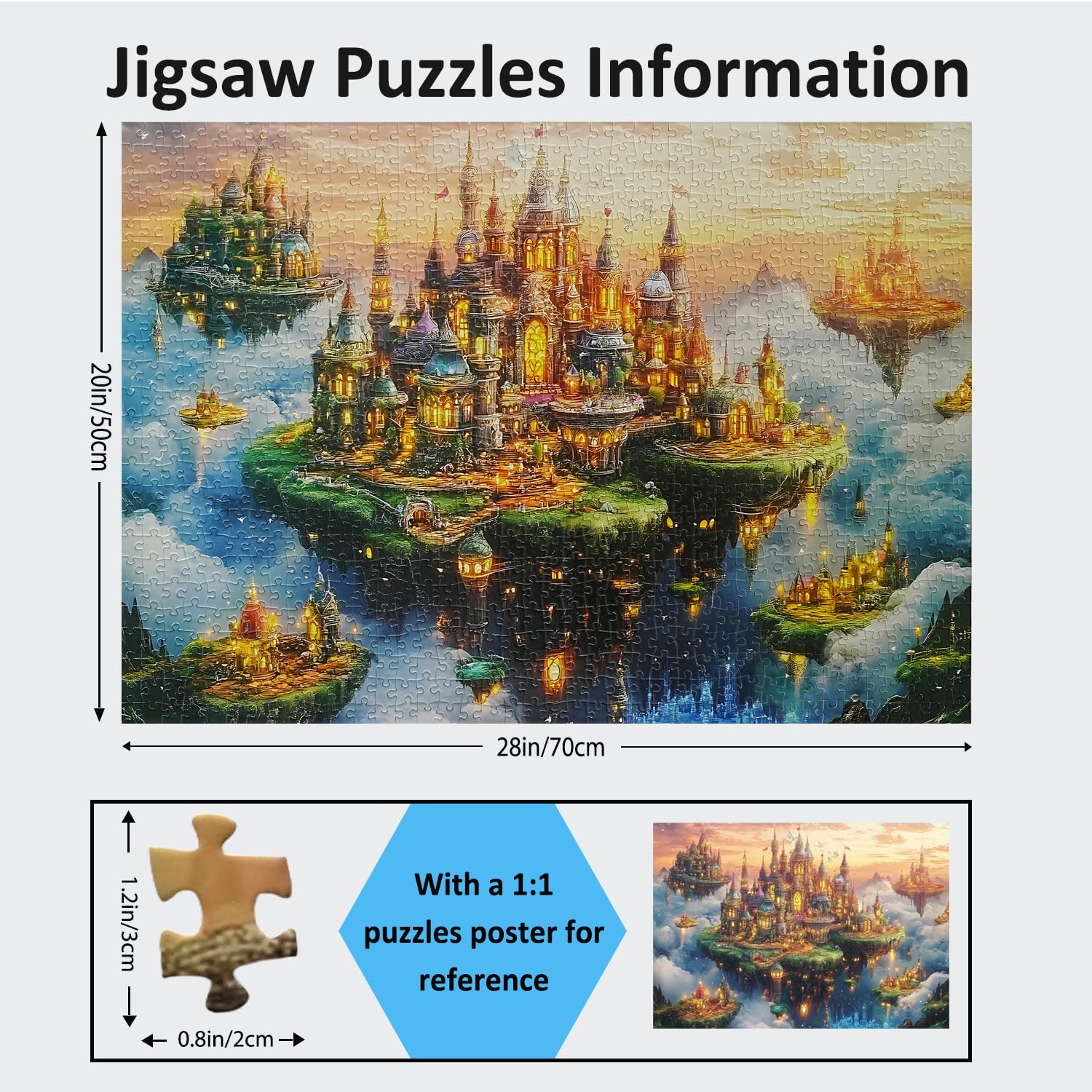 Yunlus storage box and poster keep puzzles organized and easy to reference.