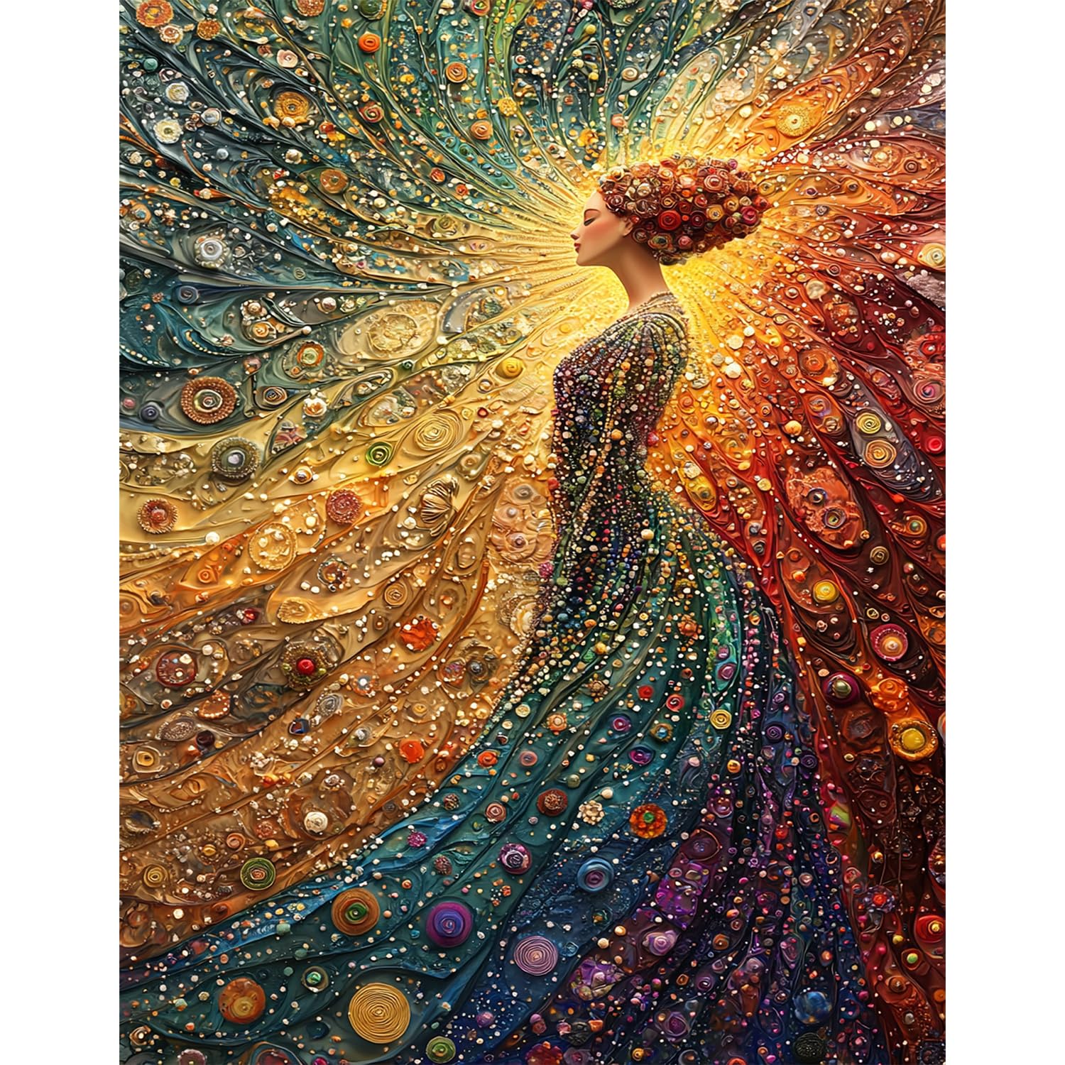 Yunlus The Woman in Meditation puzzle box with reference poster