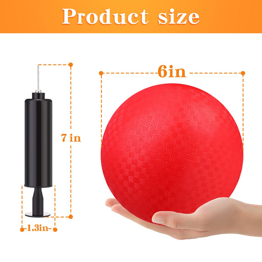 Yunsailing dodgeball 6in red in hand grip for easy throwing and catching.