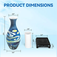 YunSheCSBS 3D puzzle vase supports real, artificial, or puzzle flowers.