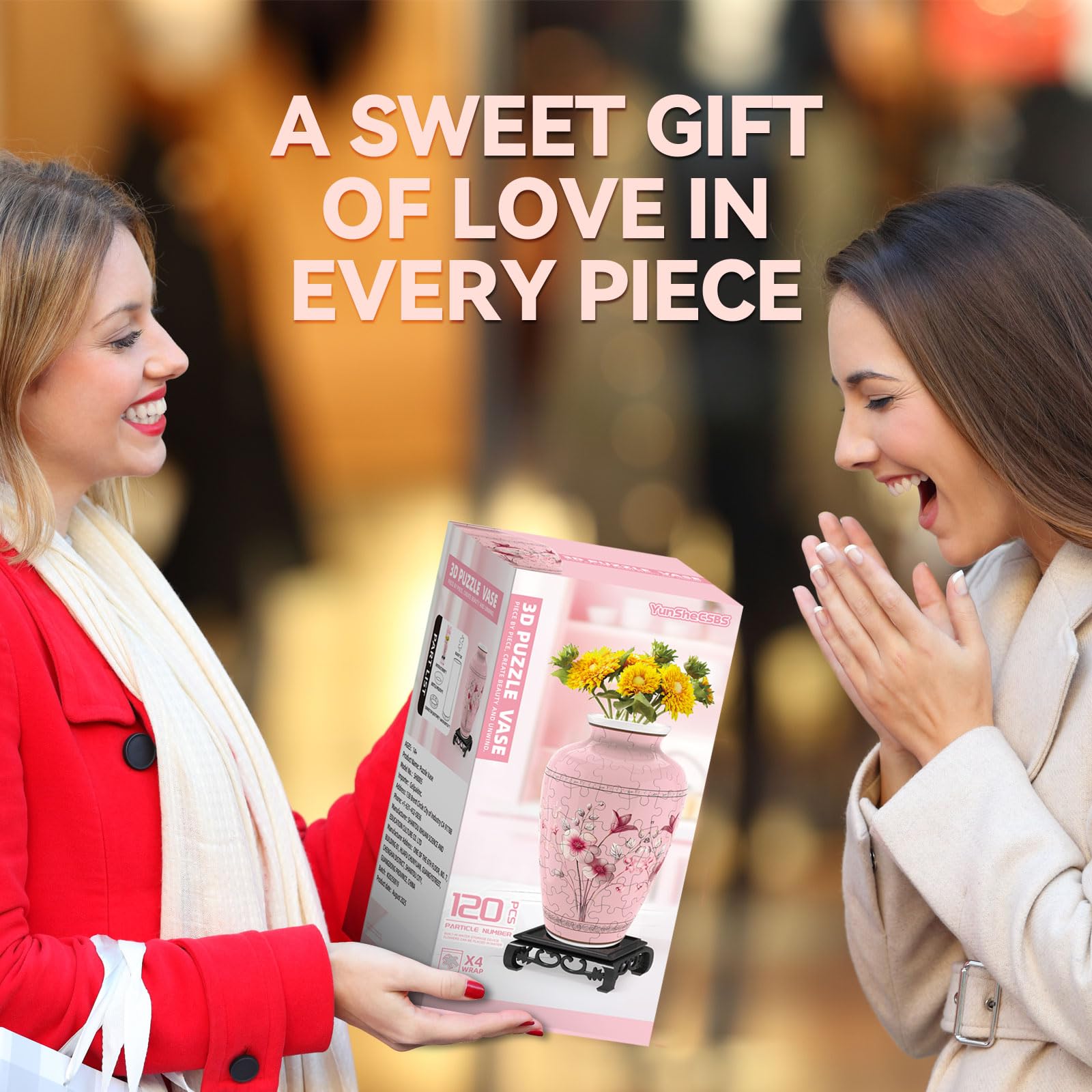 YunSheCSBS gift-ready vase makes a thoughtful housewarming or birthday surprise.