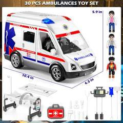 YunWings ambulance toy battery-powered sounds spark imagination safely.