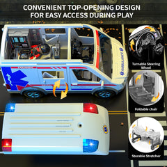YunWings ambulance toy lights and siren enhance immersive playtime.