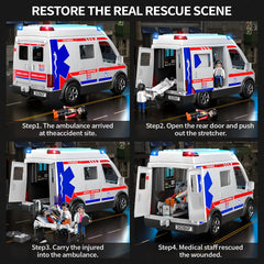 YunWings ambulance toy doors open for hands-on action.