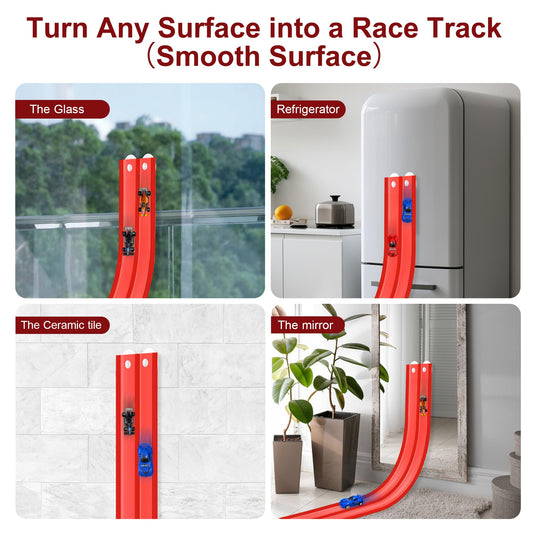Yunzuiyue suction cups secure the starting ramp to a smooth surface