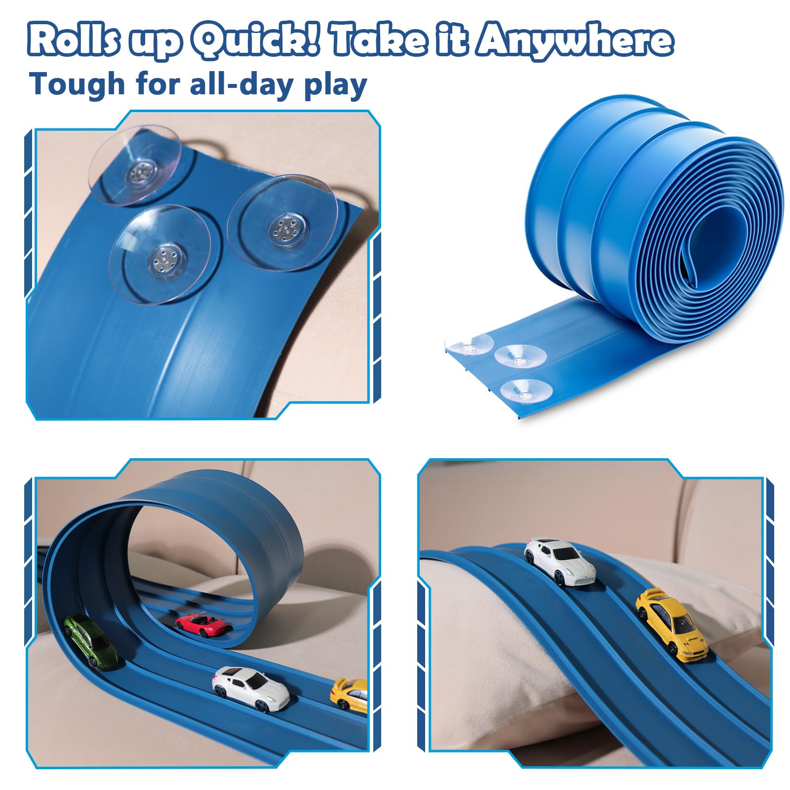 YUOIOYU 15ft track layout supports fast, high-energy play sessions.