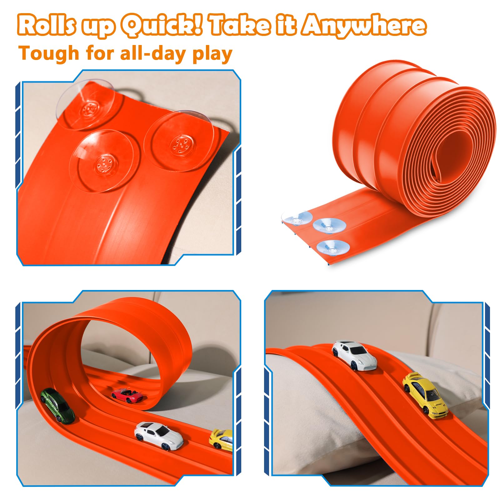 YUOIOYU compact folded storage of the race track after play