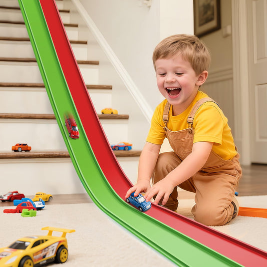YUOIOYU Flex Tracks 15ft roll-out ready for immediate racing action