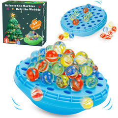 YUOIOYU Marble Balance Game blue setup ready for family play and quick setup.