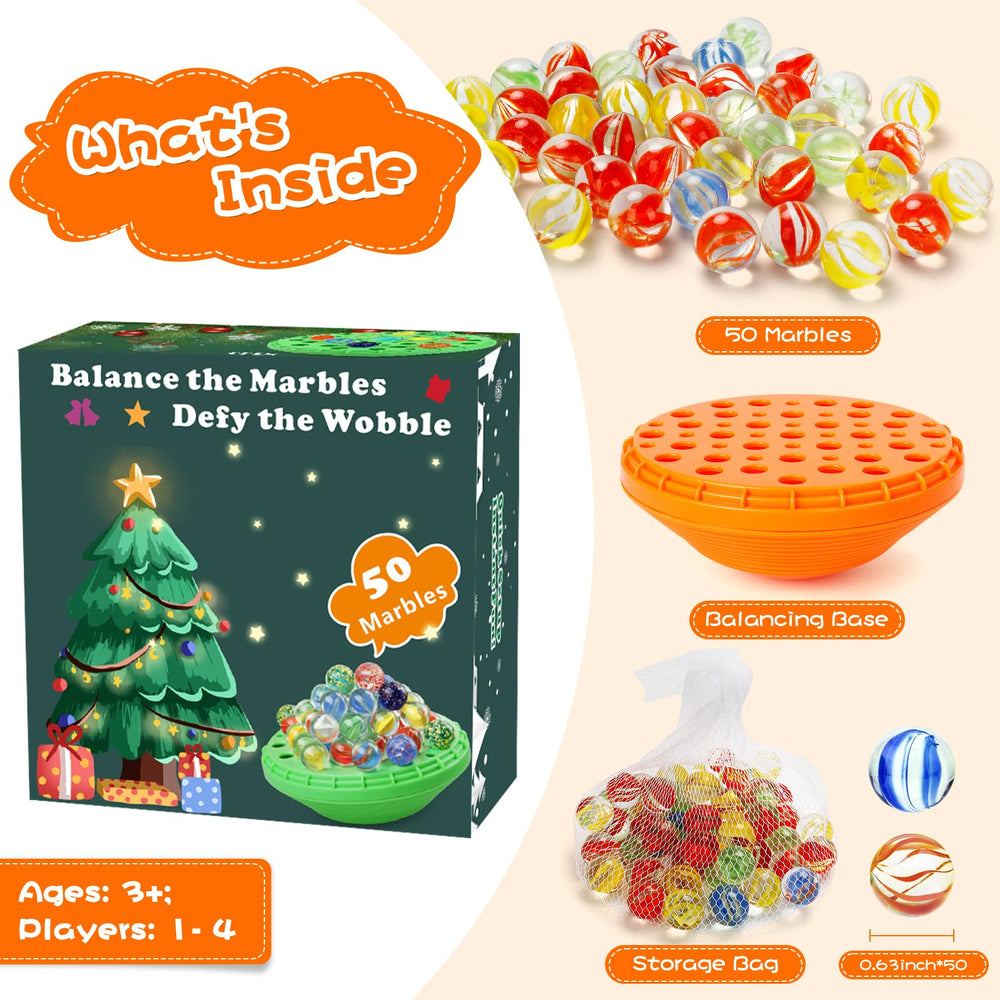 YUOIOYU Marble Balance Game 1-4 players setup, great for family challenges.