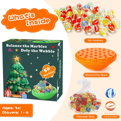 YUOIOYU Marble Balance Game 1-4 players setup, great for family challenges.