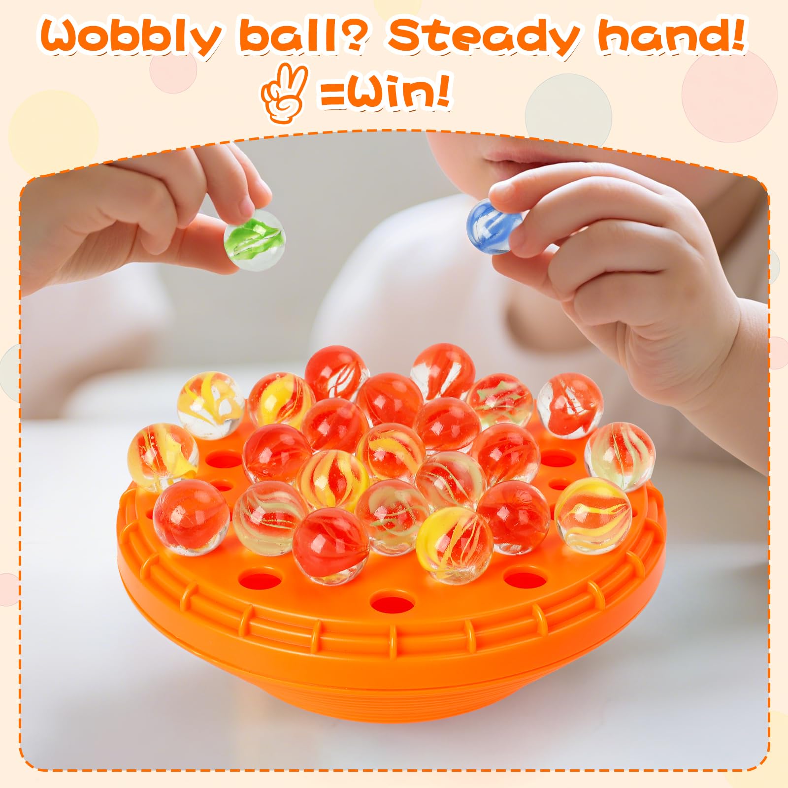 YUOIOYU Marble Balance Game travel case, portable fun for trips.
