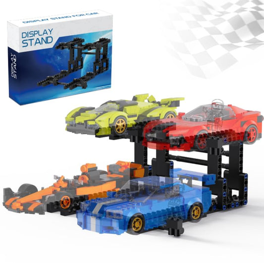 Yuorangenet display stand 4-cars showcases four Speed Champions models for organized display
