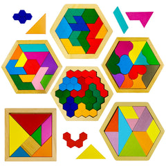 YUQILIN tangram puzzles showcase bright colors to spark creativity in kids