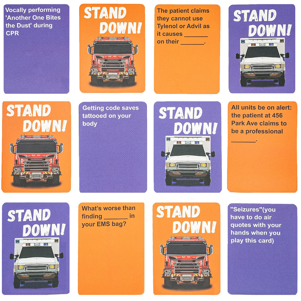 yusetoyue Stand Down card game in use during station downtime with colleagues.