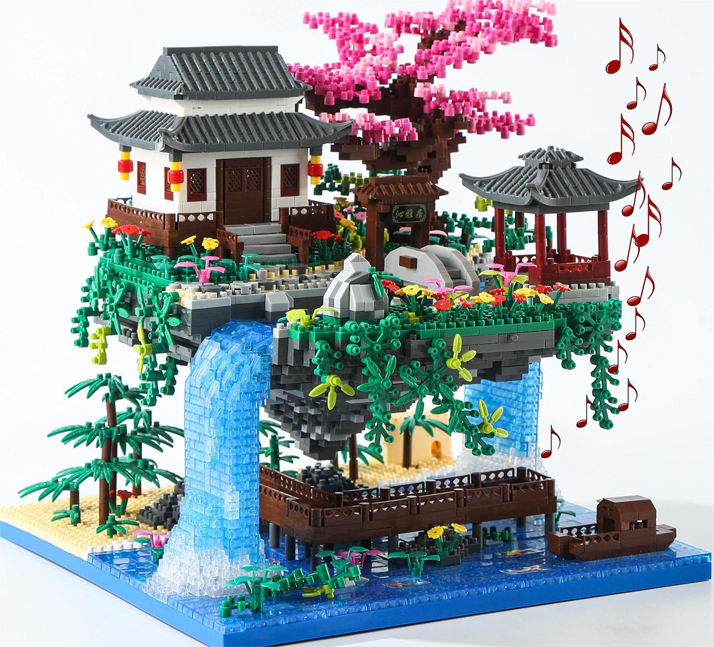 Yushinv Cherry Bonsai Tree Building Box with premium packaging for gifting.