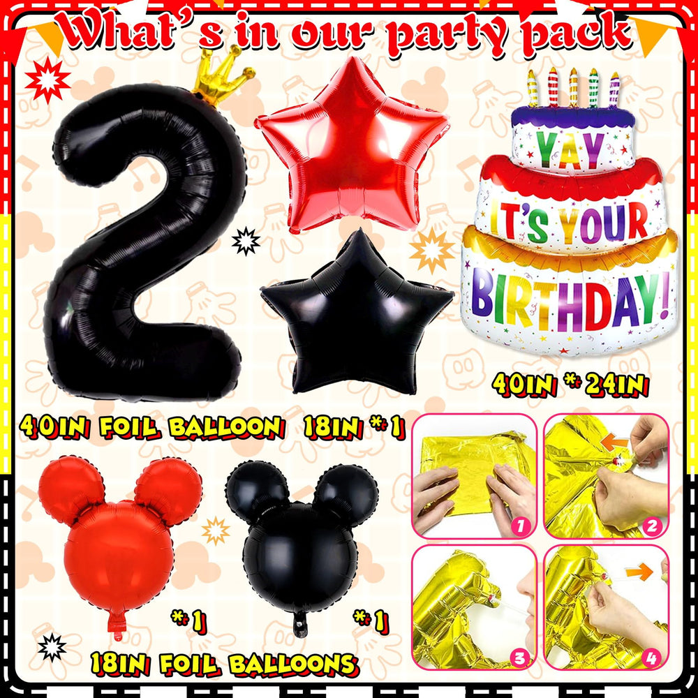 Yusino Oh Twodles mouse foil balloons as festive focal points
