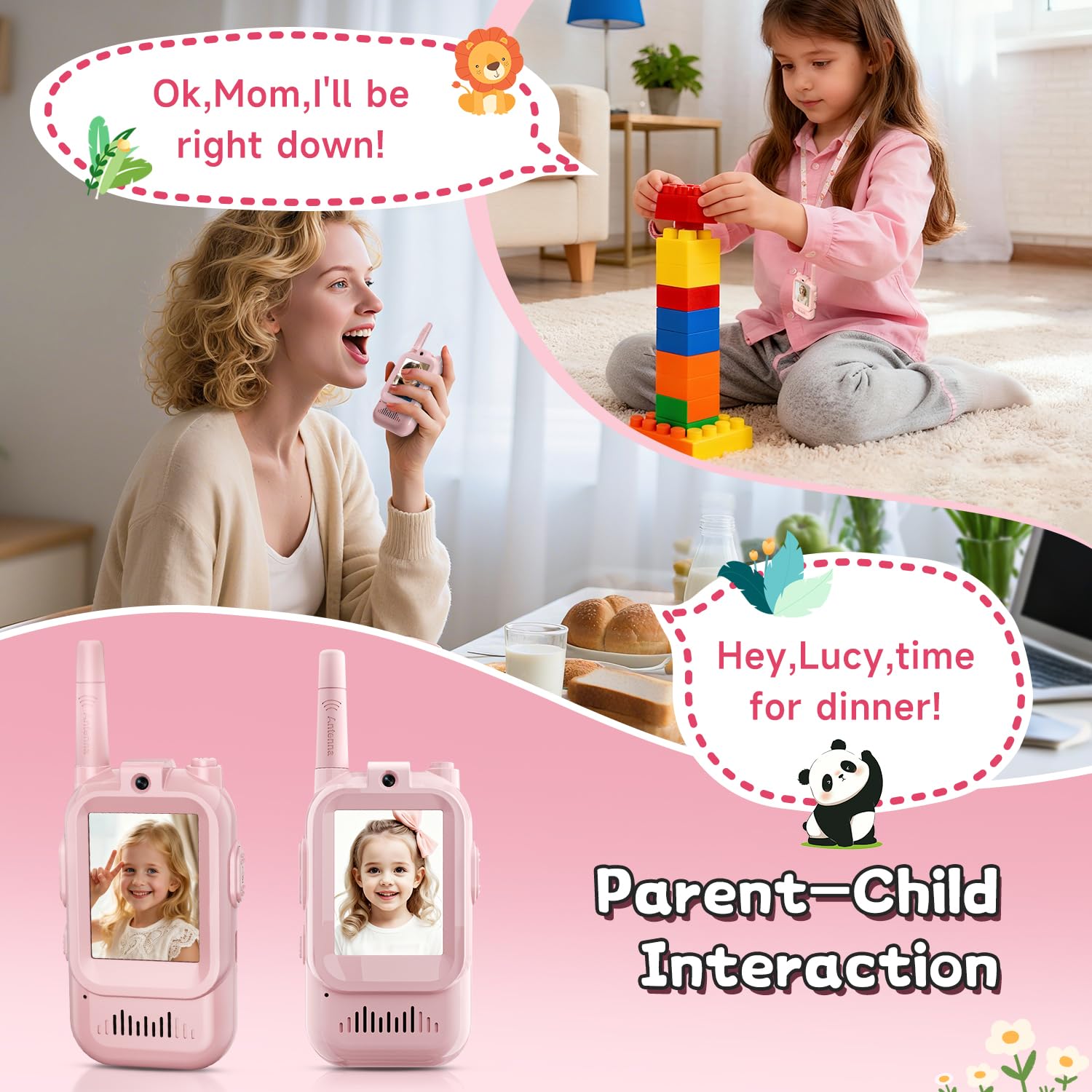 YUSSBCU ergonomic design walkie talkies loved by kids aged 3 and up.