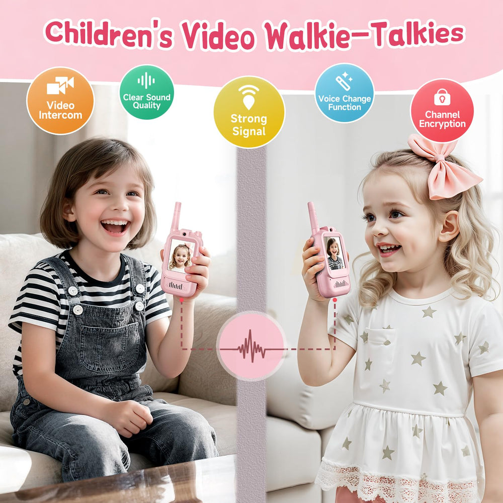 YUSSBCU two-pack video walkie talkies ready for outdoor adventures.