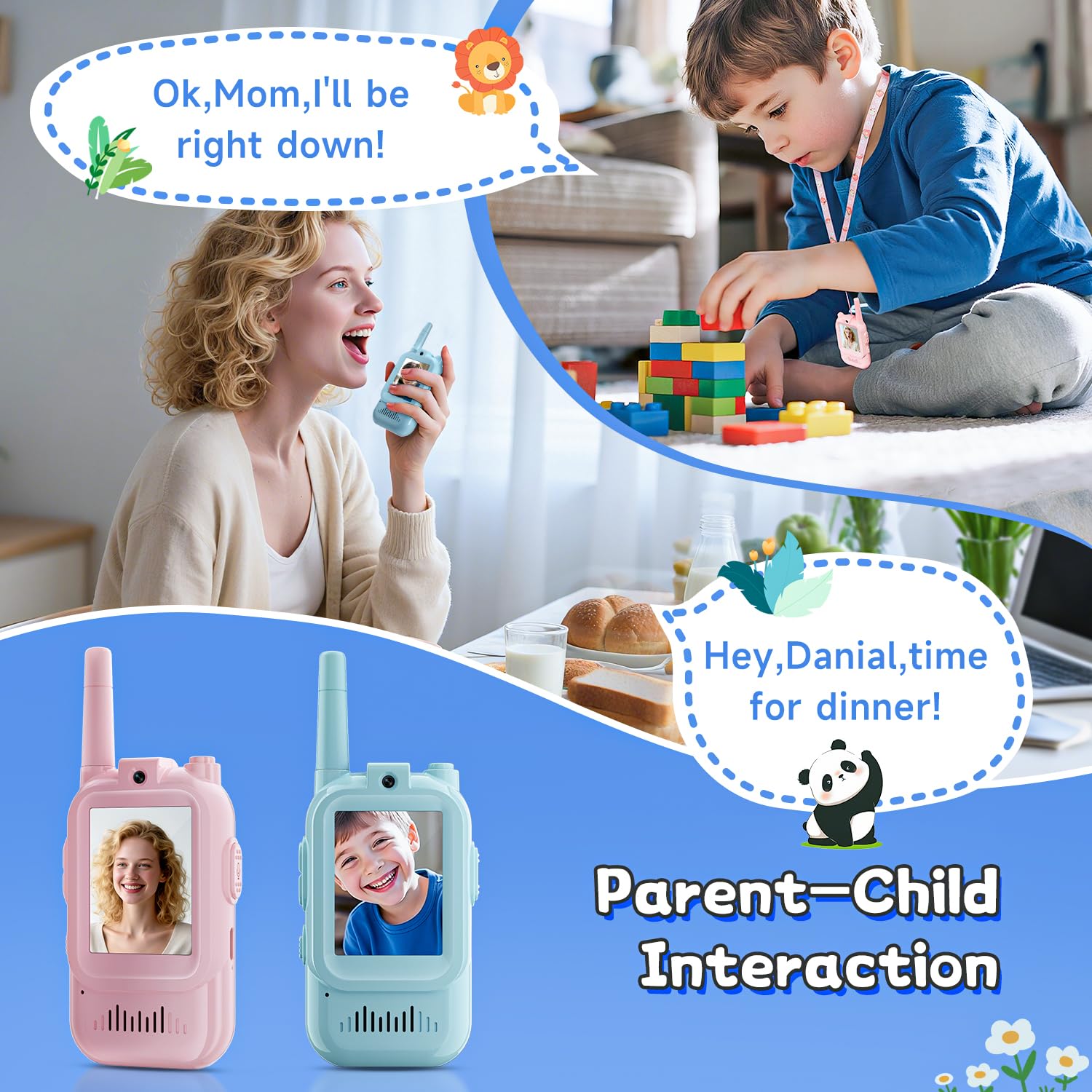 YUSSBCU video walkie talkies rechargeable battery: ready for long play sessions