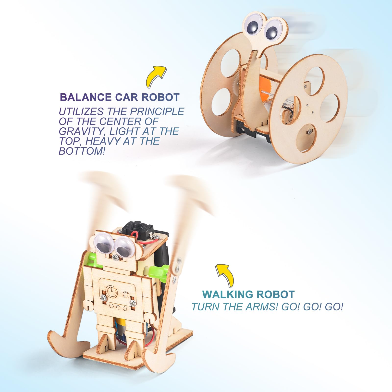 Yutin 5-in-1 STEM robot kit balance car demonstrates motion and problem-solving through play.