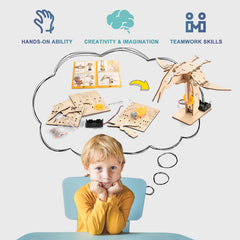 Yutin dinosaur STEM kit non-toxic plywood ensures safe, smooth surfaces for play