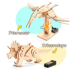 Yutin dinosaur STEM kit popout pieces board shows easy assembly for kids