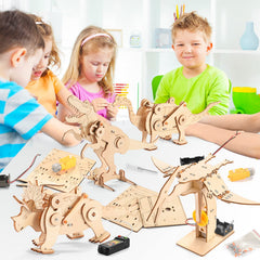 Yutin dinosaur STEM kit screws and instruction manual guide safe construction