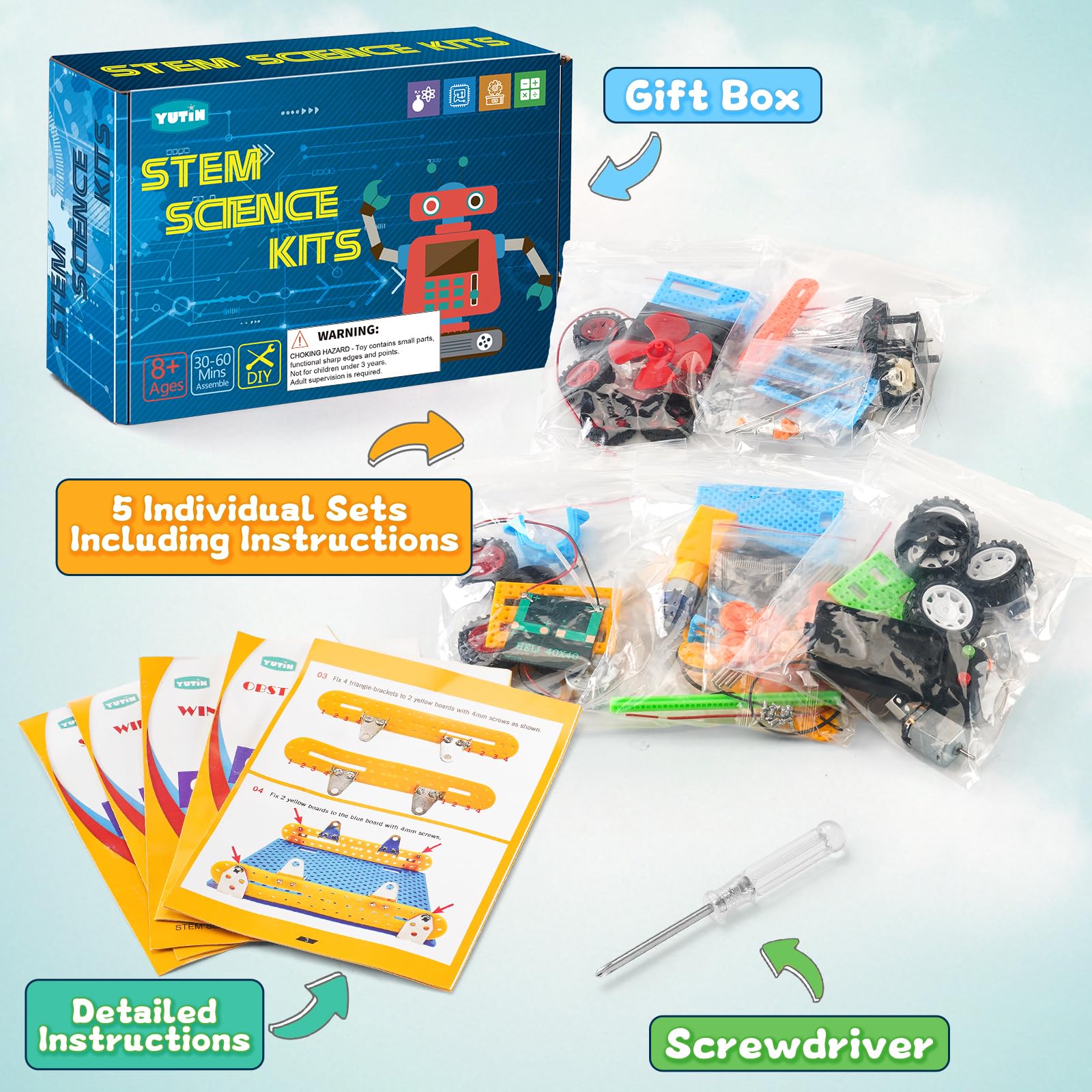 Yutin easy-assembly robot kit supports independent building with clear instructions